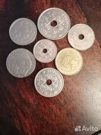 Продам монеты из Скандинавии. Цена за комплект