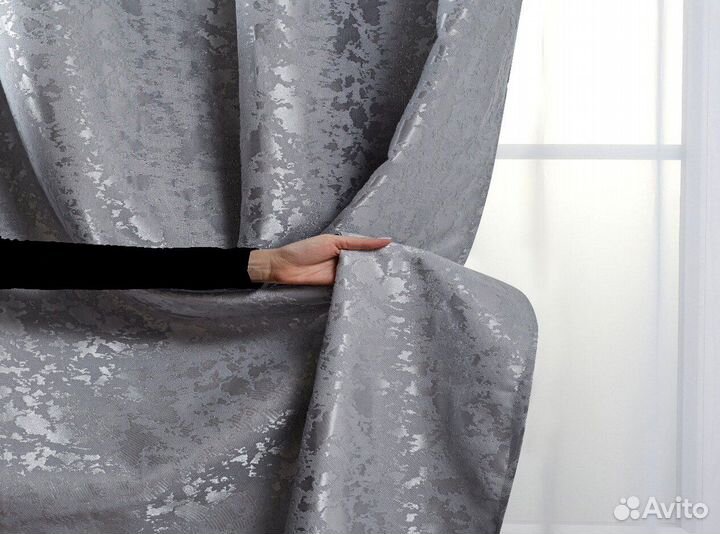 Готовые шторы мрамор новые