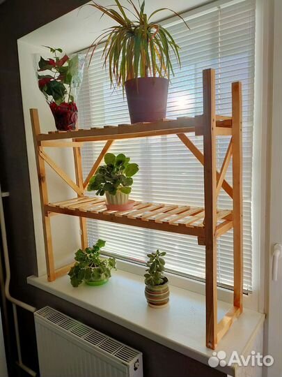 Стеллаж для рассады и цветов деревянный