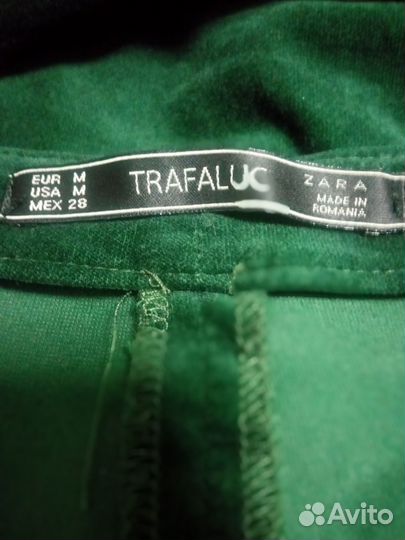 Zara trafaluc юбка бархат м