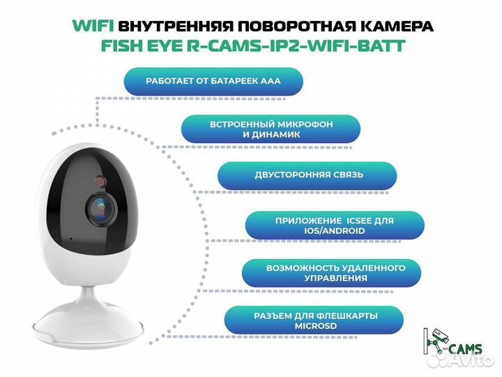 NEW Хит видеонаблюдение Fish Eye Wifi внутренняя к
