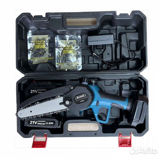 Пила аккумуляторная цепная с масляным насосом Krot