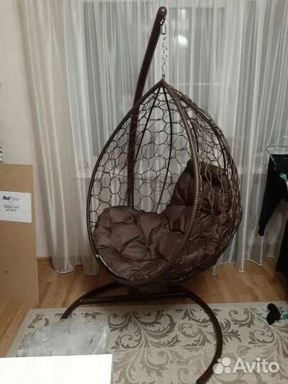 Подвесной кокон капля ротанг (полный комплект)