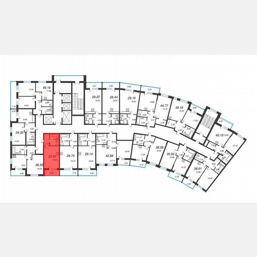 Квартира-студия, 27,9 м², 6/22 эт.