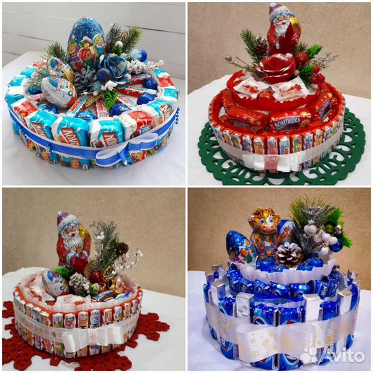 Подарки, Торт из киндеров на праздник