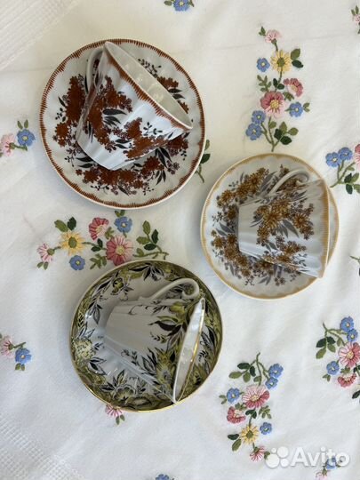 Чайные пары лфз из фарфора, форма Лучистая