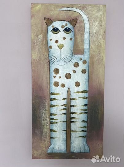 Картина масло/декор элементы, на холсте в раме