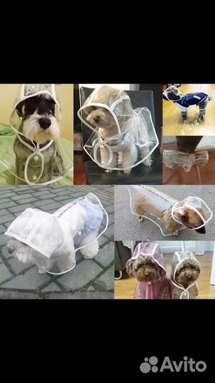 Плащ дождевик для собак