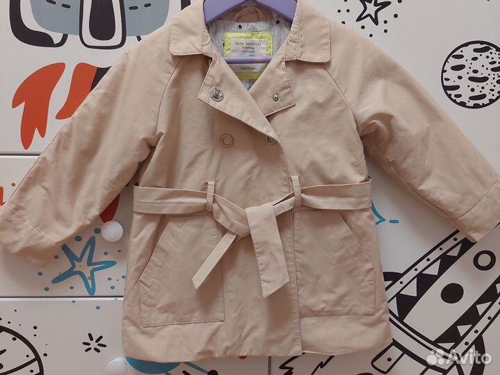Плащ Zara детский для девочки рр 92