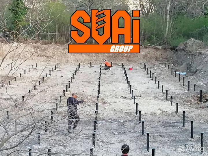 Винтовые сваи с установкой