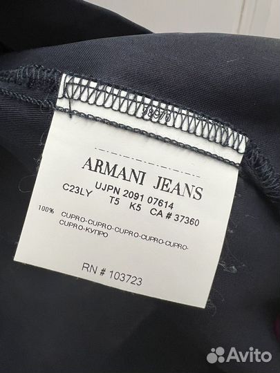 Блузка из купро Armani Jeans тёмно-синяя