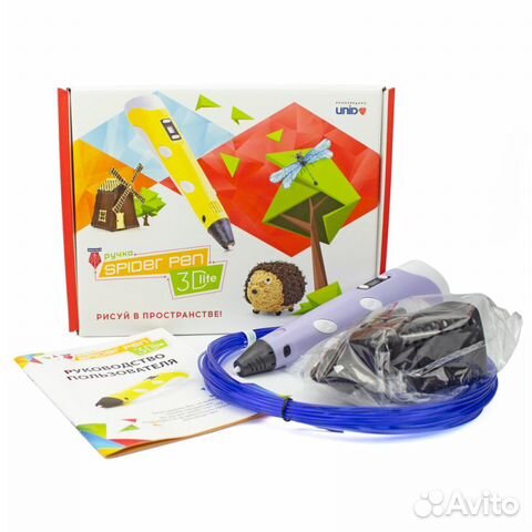 3D ручка Spider Pen lite с ЖК дисплеем, желтая