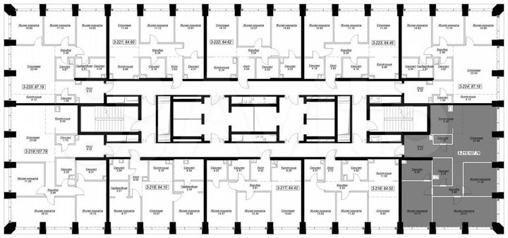 3-к. квартира, 108,9 м², 18/55 эт.
