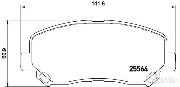 P49045 Колодки тормозные дисковые перед