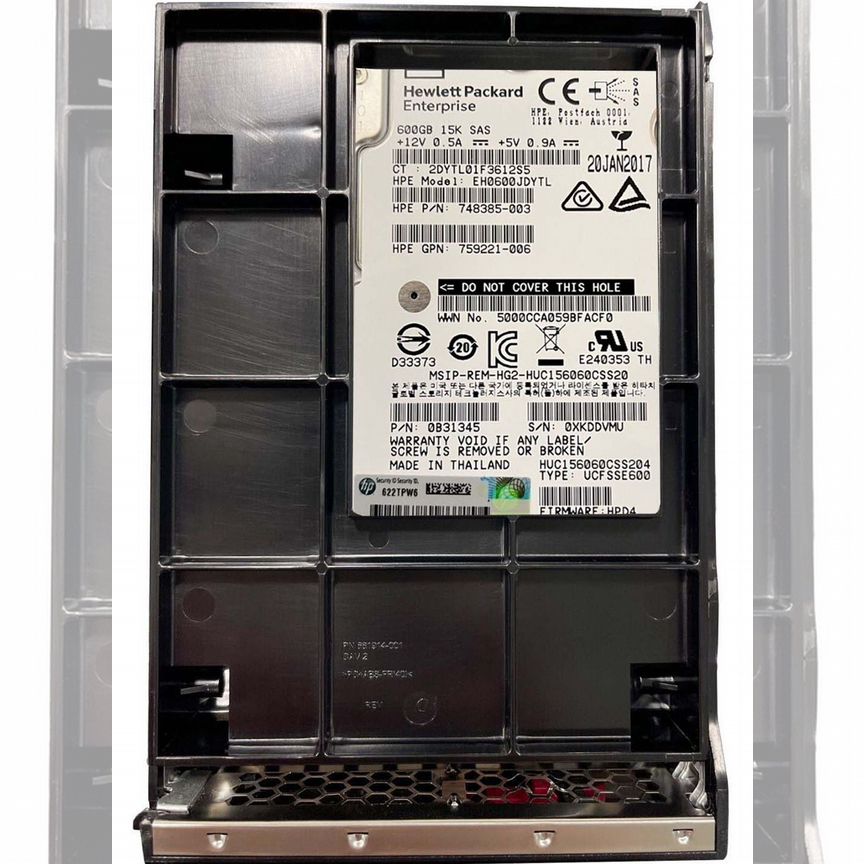 [797536-001] Жесткий Диск Hp \ 600gb Sas 2,5 To 3,5 797536-001