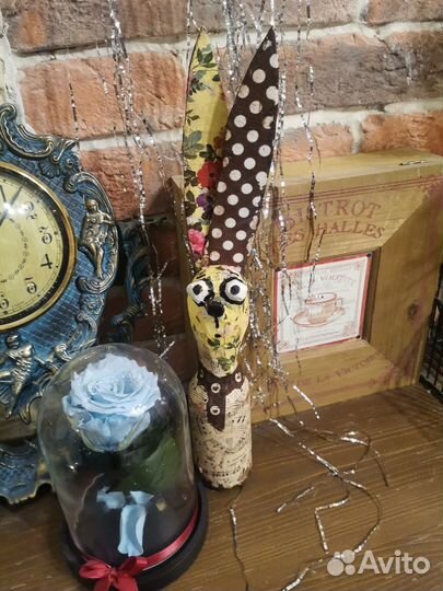 Милый Заяц Цветочный. Ручная работа.Игрушка-декор