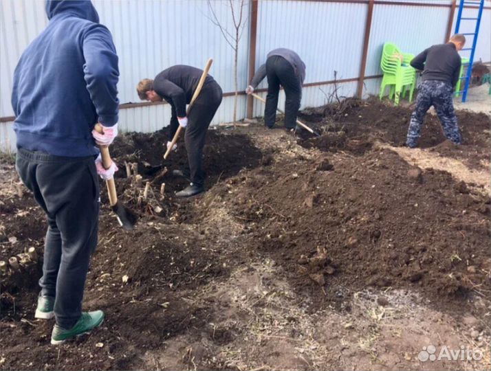 Земляные работы, Копка огородов, Покос травы