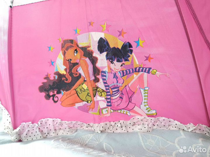 Зонт детский для девочки зонт-трость со свистком