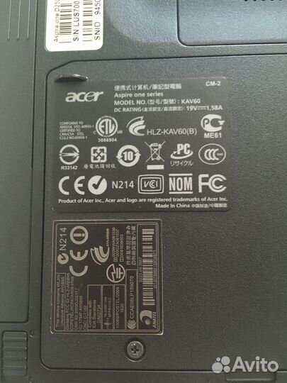 Нетбук acer aspire one