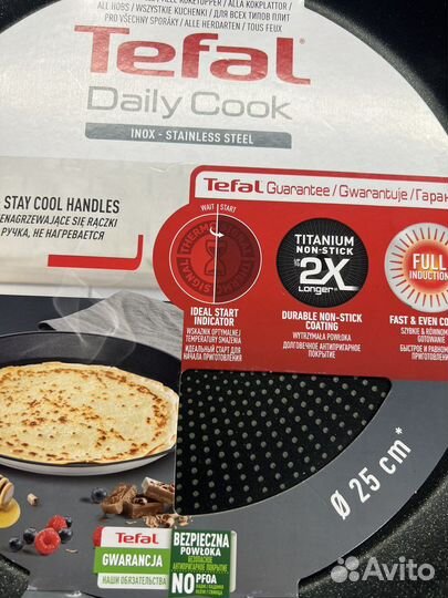 Сковорода блинная tefal 25 см новая