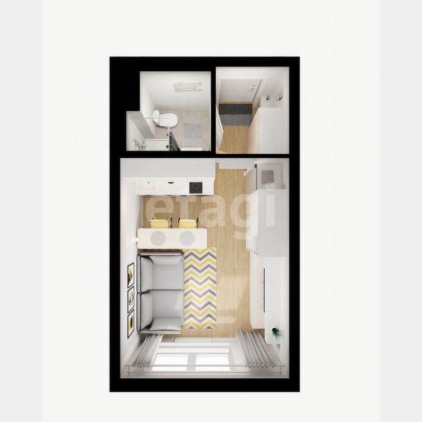 Квартира-студия, 20,2 м², 10/17 эт.