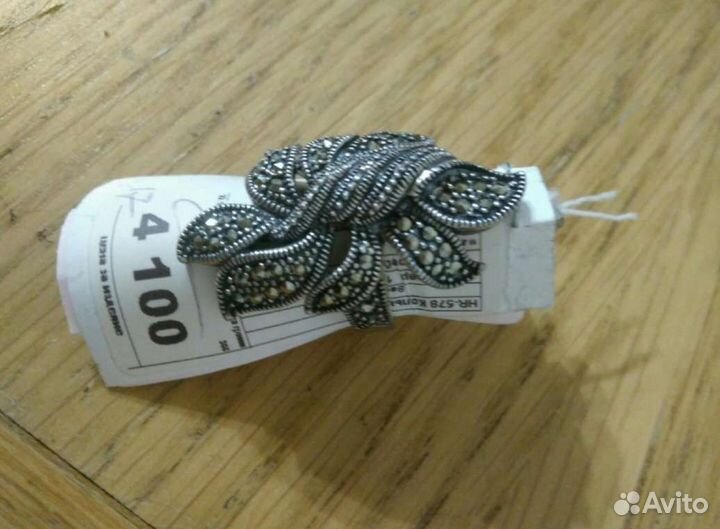 Кольцо из серебра с марказитами