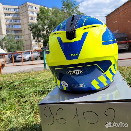 Шлем HJC C70 koro Сине-желтый MC3H