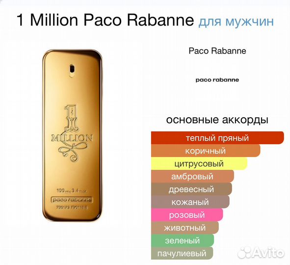 Оригинальный тестер - 1 Million, Paco Rabanne