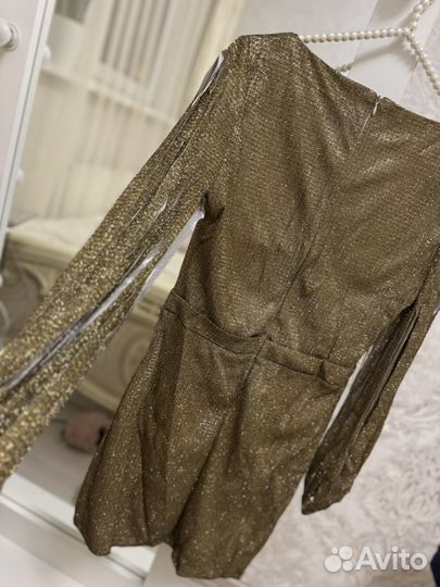 Платье женское золотое