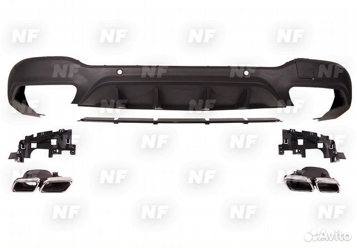 Диффузор 63 AMG Mercedes GLC