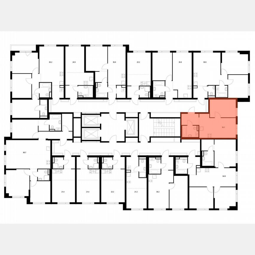 1-к. квартира, 34,1 м², 18/18 эт.