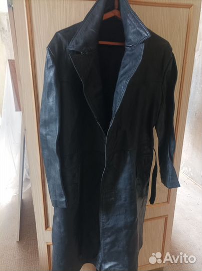 Плащ мужской кожаный