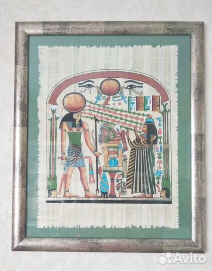 Картина на папирусе, 49,5х41,0 см