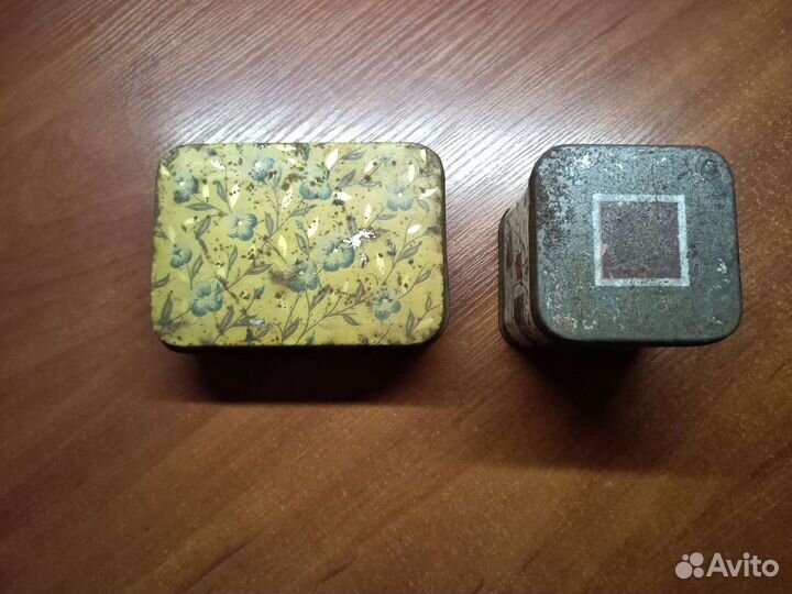 Жестяные банки чай грузинский конфеты