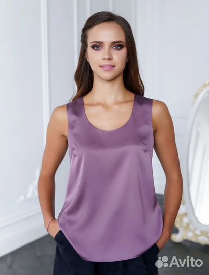 Атласный топ