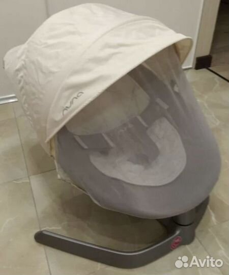 Детские качели шезлонг nuna leaf с козырьком