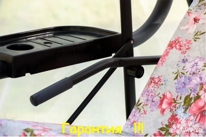 Садовые Качели 3-х местные Турин Премиум flower