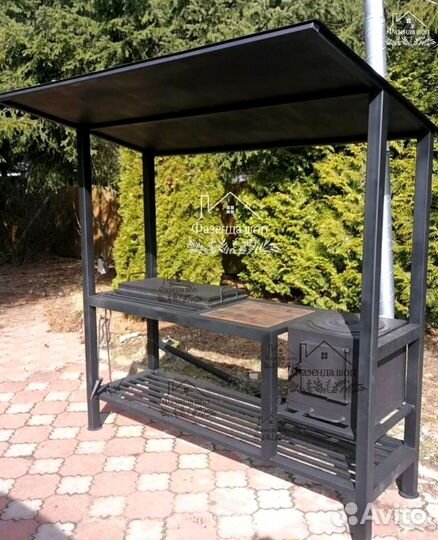 Мангал loft с крышей