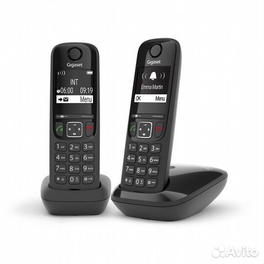 Радиотелефон dect Gigaset AS690 DUO RUS, черный