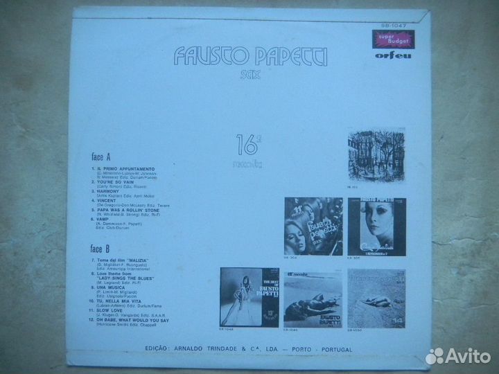 Fausto Papetti Sax /16a Raccolta Port. 73 EX+/EX+