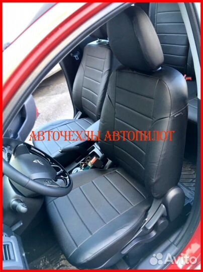 Чехлы Автопилот Mitsubishi ASX из экокожи чёрные