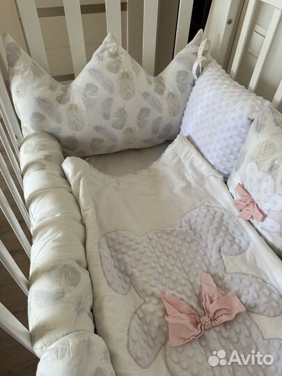 Бортики в кроватку и одеяло-конверт