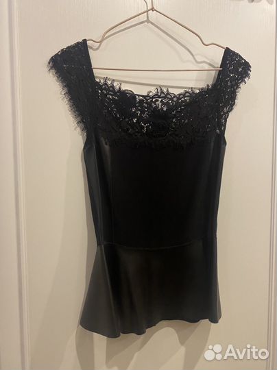 Кофта с кожаной баской Love Republic