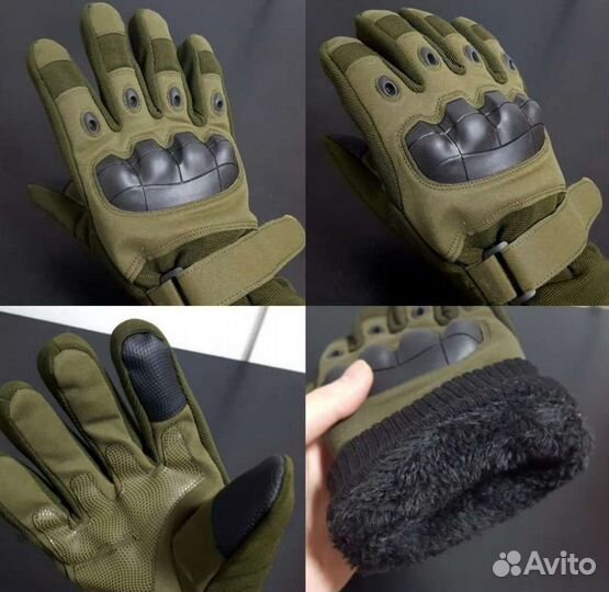 Зимнии тактические перчатки на меху