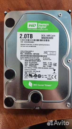 Жесткий диск 2Тб WD green