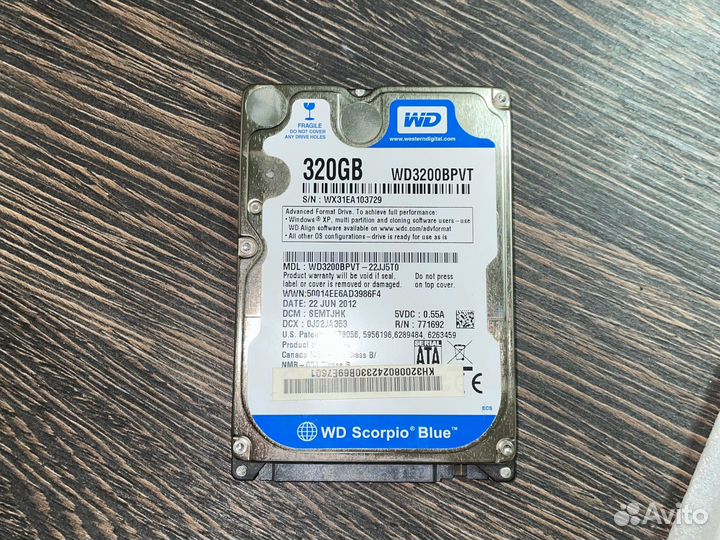 Жесткий диск 320 gb для ноутбука или пк