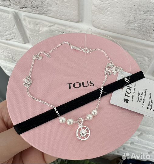 Колье Tous Тоус серебро жемчуг