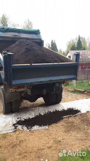 Доставка чернозема для дачного участка, навоз торф