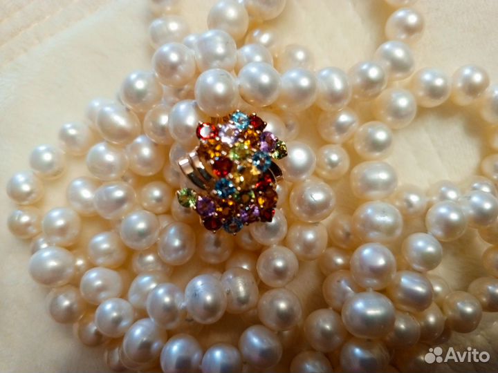 Золотое кольцо с полудрагоценными камнями 18-18.5р