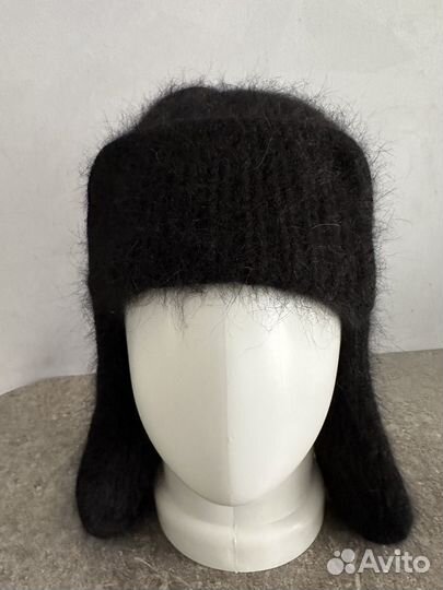 Шапка-ушанка из пуха норки